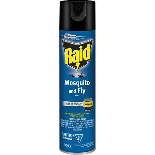 Insecticide contre les moustiques et les mouches Raid, 350 g, &agrave; base de solvant Cam Industrial