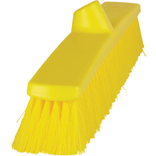 ColorCore Push Broom, Fine Bristles, 24", Polypropylene, Yellow Cam Industrial