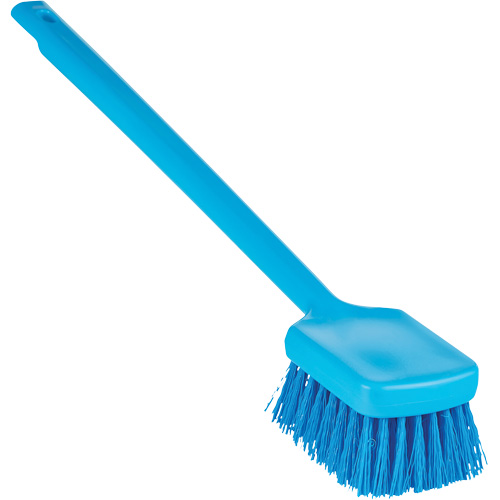 ColorCore Long Handle Brush, Stiff Bristles, 20" Long, Blue Cam Industrial