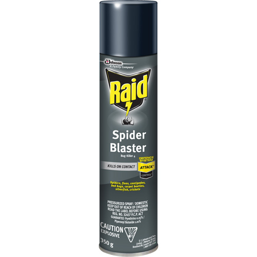 Raid&reg; Spider Blaster Bug Killer Insecticide, 350 g, Aerosol Can, Solvent Base Cam Industrial