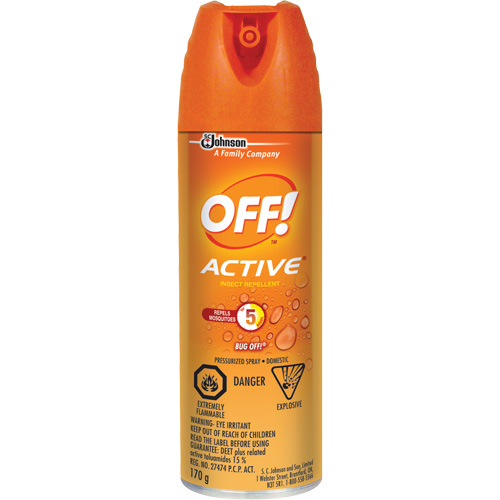 OFF! Active&reg; Insect Repellent, 15% DEET, Aerosol, 170 g Cam Industrial