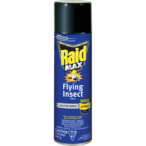 Insecticide contre les insectes volants Raid Max, 500 g, Canette a&eacute;rosol, &agrave; base de solvant Cam Industrial