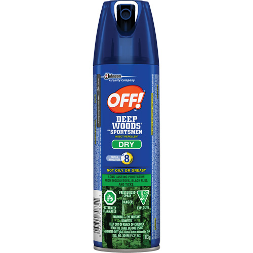 Insectifuge sec pour sportifs Off! R&eacute;gions sauvages, DEET &agrave; 30 %, A&eacute;rosol, 113 g Cam Industrial