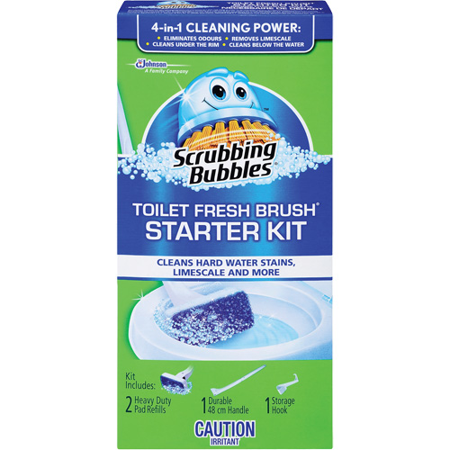 Scrubbing Bubbles&reg; Fresh Brush&reg; Toilet Brush Starter Kit, Refill Cam Industrial
