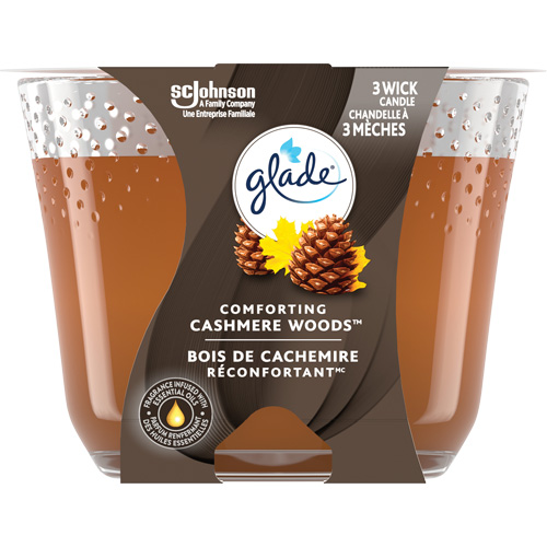 Glade&reg; 3-Wick Candle, Cashmere Woods&reg; Cam Industrial