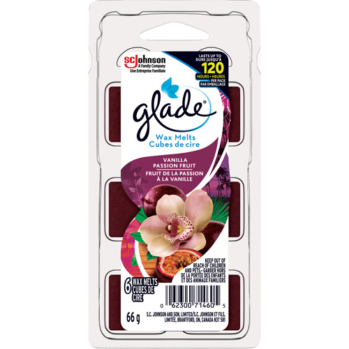 Cubes de cire parfum&eacute;e Glade, Fruit de la passion &agrave; la vanille Cam Industrial