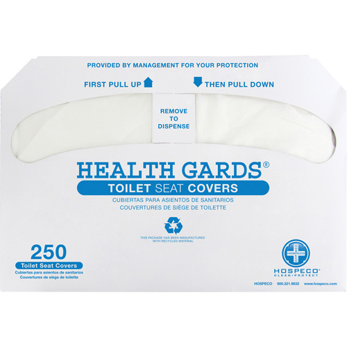 Couvre-si&egrave;ges de toilettes pli&eacute;s en deux Health Gards Cam Industrial