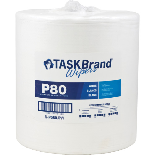 Chiffons de premi&egrave;re qualit&eacute; P80 TaskBrand, Robuste, 13" lo x 12" la Cam Industrial