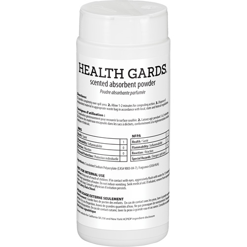 Poudre absorbante parfum&eacute;e Health Gards, 16 oz, Canette Cam Industrial