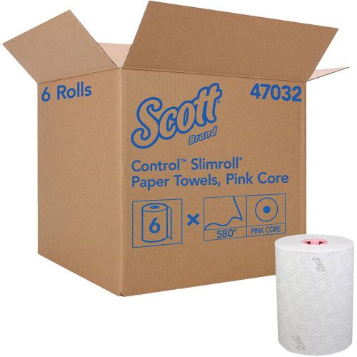 Serviettes Slimroll* de Scott en rouleau dur, 1 pli, Standard, 580' lo Cam Industrial