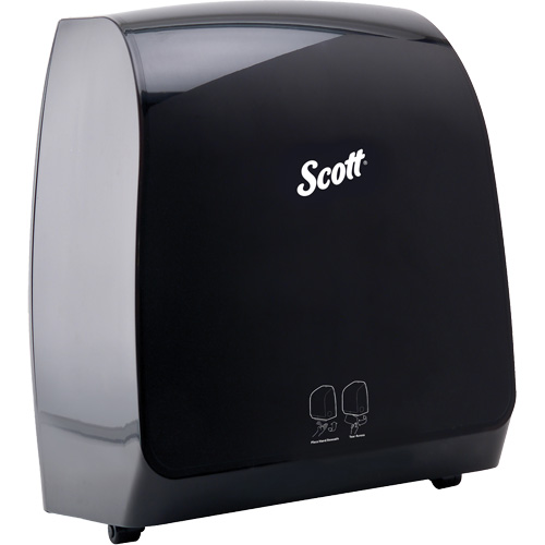 Distributeur de serviettes en rouleaux durs Scott Pro, &eacute;lectronique/Sans contact, 12,66" la x 9,18" p x 16,44" h Cam Industrial