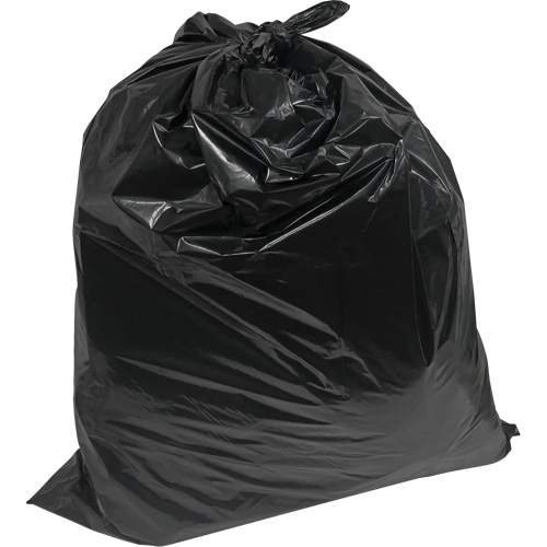 Industrial Garbage Bags, Utility, 24" W x 22" L, 0.64 mils, Black, 26 L (7 Gal.) Capacity Cam Industrial