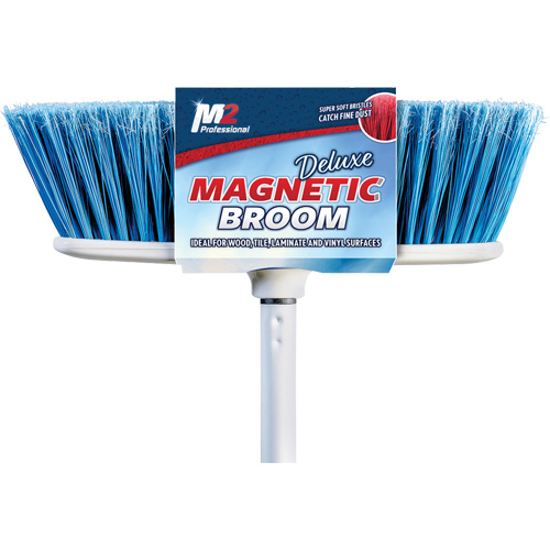 Balai magn&eacute;tique &agrave; t&ecirc;te plate avec manche, pour l'int&eacute;rieur, Longueuer de 48" Cam Industrial