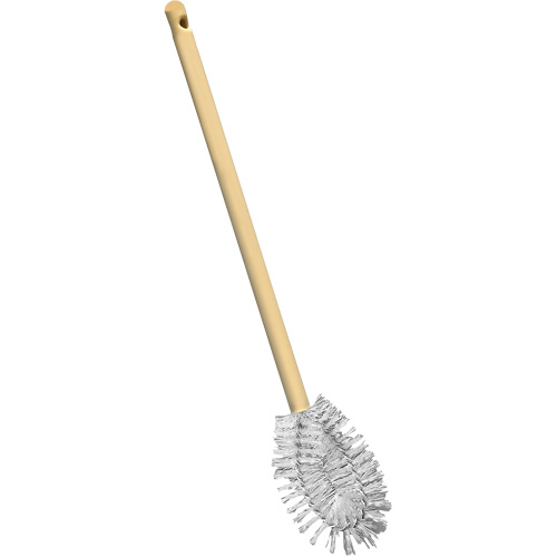 HD Toilet Brush with Wire Centre, 20" L, Polypropylene Bristles, Yellow Cam Industrial