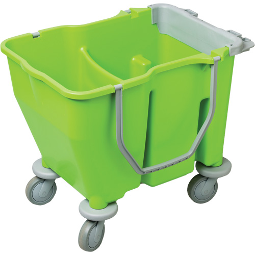 Seau double pour vadrouille avec essoreuse, Capacit&eacute; de 3,75 gal. US (60 pintes), Vert Cam Industrial