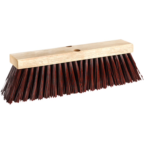Street Push Broom, 14", X-Coarse, Polypropylene Bristles Cam Industrial