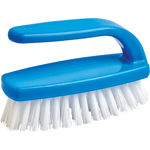 Nail Cleaning Brush, 4" L, Synthetic Bristles, Blue/White Cam Industrial