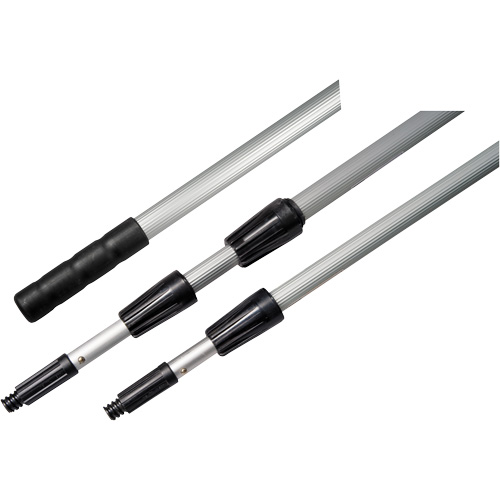 3-Piece Extension Handle, Aluminum, Telescopic, Threaded Taper Tip, 1" Diameter, 360" Length Cam Industrial