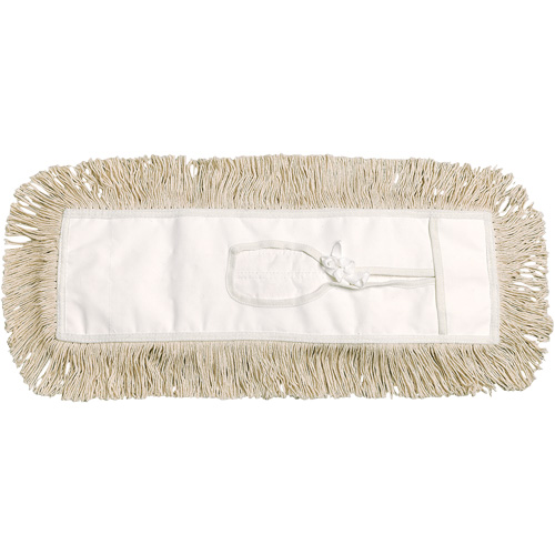 Dust Mop, Tie-On Style, Cotton, 36" L x 5" W Cam Industrial