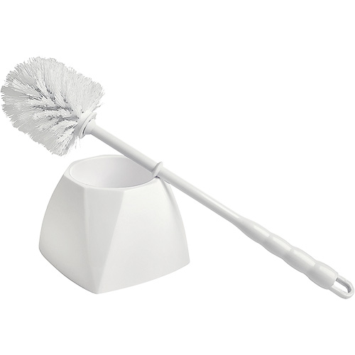 Bowl Brush with Caddy, 15-1/2" L, Polypropylene Bristles, White Cam Industrial