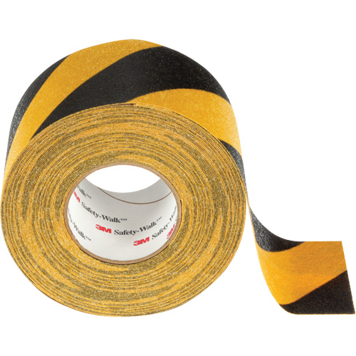 Ruban antid&eacute;rapant tout usage Safety-Walk, 4" x 60', Noir & jaune Cam Industrial