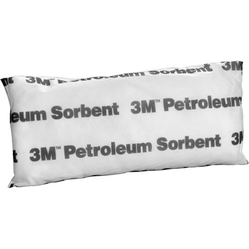 Petit tampon absorbant pour produits p&eacute;troliers, Huile seulement, 15" lo x 7" la, 12,7 gal absorption/pqt Cam Industrial