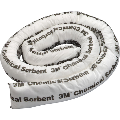 Chemical Sorbent Mini-Boom, Hazmat, 8' L x 3" W, 15.5 gal Absorbancy Cam Industrial