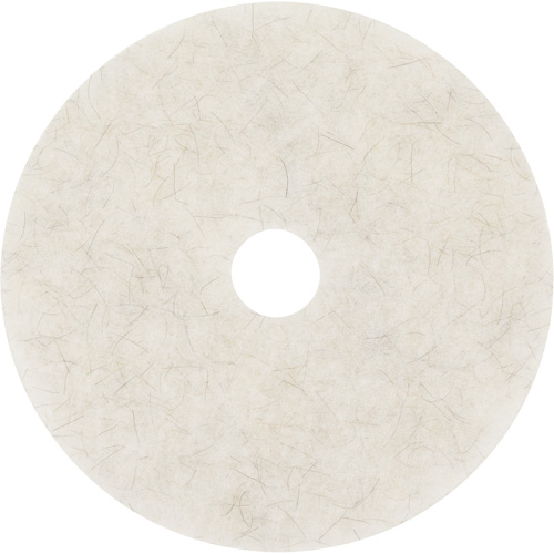 Natural Blend Pad, 17", Burnishing, White Cam Industrial