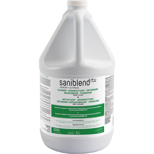 SaniBlend Ready-To-Use Disinfectant & Sanitizer, 4 L, Jug Cam Industrial
