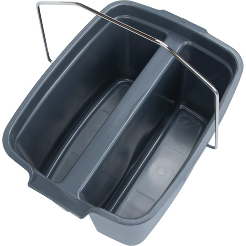 Dual Compartment Bucket, 4.75 US Gal. (19 qt.) Capacity, Grey Cam Industrial