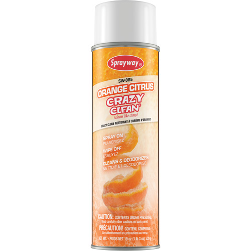 Nettoyant &agrave; l'ar&ocirc;me d'oranges Crazy Clean, 19 oz liq., Canette a&eacute;rosol Cam Industrial