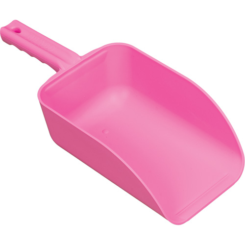 Large Hand Scoop, Plastic, Pink, 82 oz. Cam Industrial