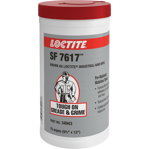 Essuie-mains industriels SF 7617, 75 lingettes, 12" x 9-1/2" Cam Industrial
