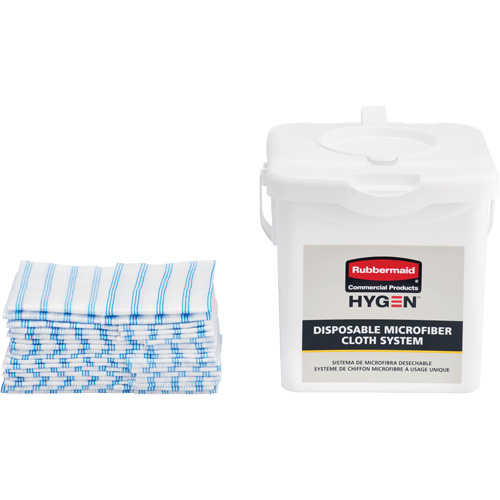Seau de chargement pour chiffons microfibres, Blanc Cam Industrial