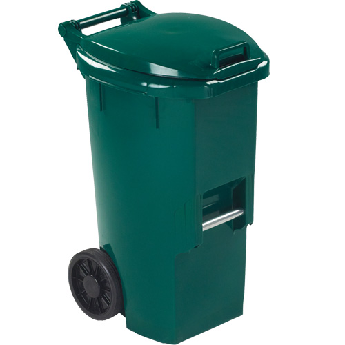 Organic Waste Green Bin, Plastic, 12 US gal. Cam Industrial