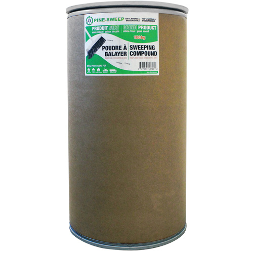 Pine Sweep Dust Buster Sweeping Compound, Drum, 220.46 lbs. (100 kg) Cam Industrial