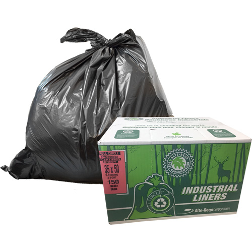 EcoLogo&reg; Garbage Bags, X-Strong, 48" W x 60" L, Clear, 246.05 L (65 Gal.) Capacity Cam Industrial