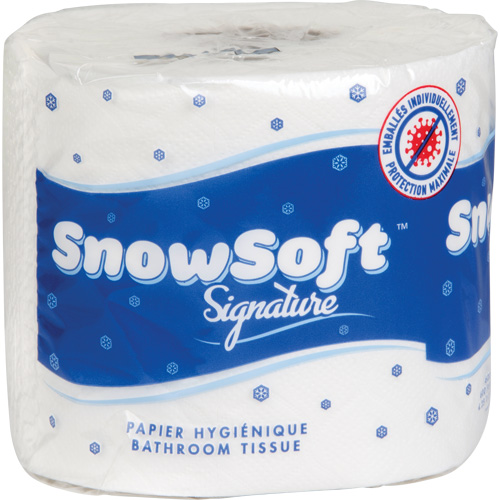 Snow Soft Premium Toilet Paper, 2 Ply, 600 Sheets/Roll, 145' Length, White Cam Industrial