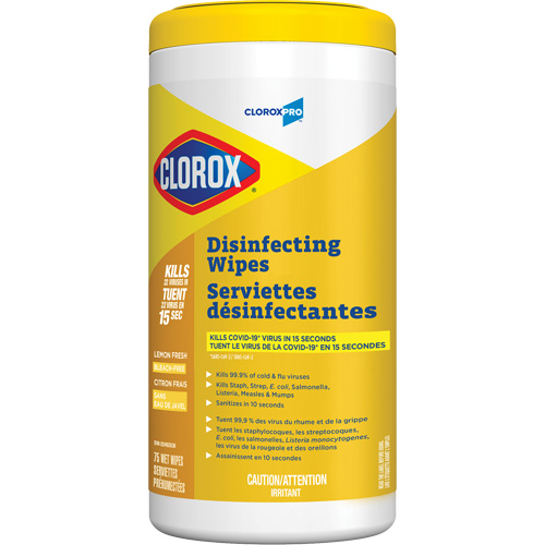 Lingettes d&eacute;sinfectantes, 75 lingettes Cam Industrial