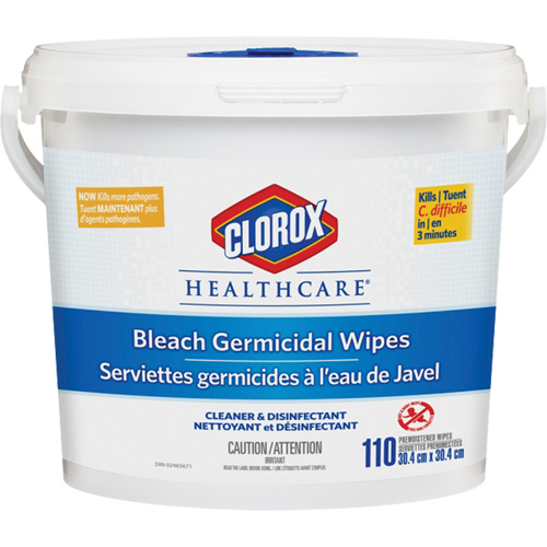 Healthcare&reg; Disinfecting Bleach Wipes, 110 Count Cam Industrial