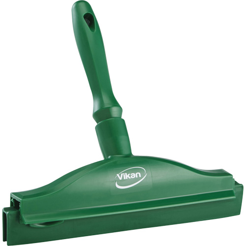 Double Blade Ultra Hygiene Squeegee, 10", Green Cam Industrial