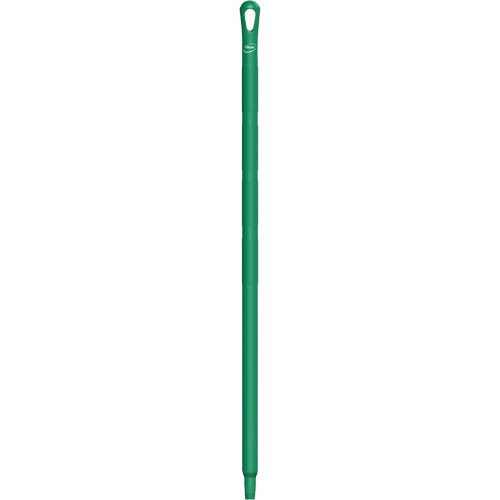 Ultra Hygiene Handle, Broom/Brush/Pad Holder/Scraper/Squeegee, Green, Standard, 40" L Cam Industrial