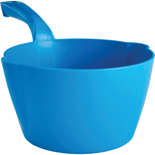 Round Bowl Scoop, Plastic, Blue, 64 oz. Cam Industrial