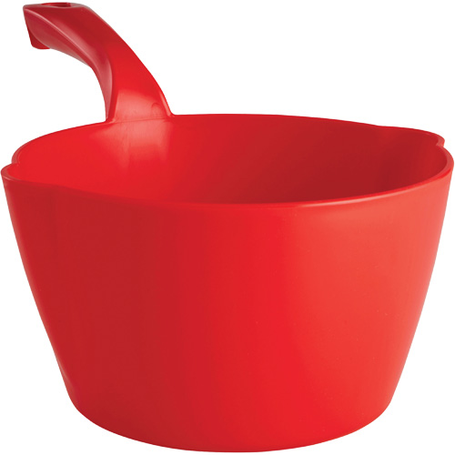 Round Bowl Scoop, Plastic, Red, 64 oz. Cam Industrial