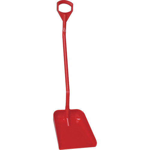 Pelle ergonomique &agrave; grande lame, Longueur de 51", Plastique, Rouge Cam Industrial