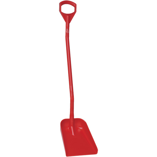 Pelle ergonomique &agrave; lame r&eacute;duite, Longueur de 50", Plastique, Rouge Cam Industrial