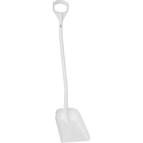 Pelle ergonomique &agrave; lame r&eacute;duite, Longueur de 50", Plastique, Blanc Cam Industrial