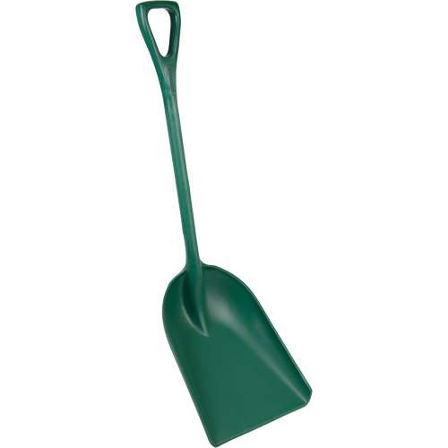 Pelle monobloc perceptible par d&eacute;tecteur de m&eacute;tal, Lame 13-3/4" x 17", Longueur de 42-1/2", Plastique, Vert Cam Industrial