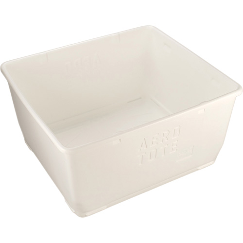 Aero-Tote Tub with Drain Plug, Plastic, White Cam Industrial