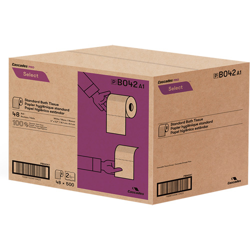 Papier hygi&eacute;nique Pro Select, 2 Pli, 500 Feuilles/Rouleu, Blanc Cam Industrial